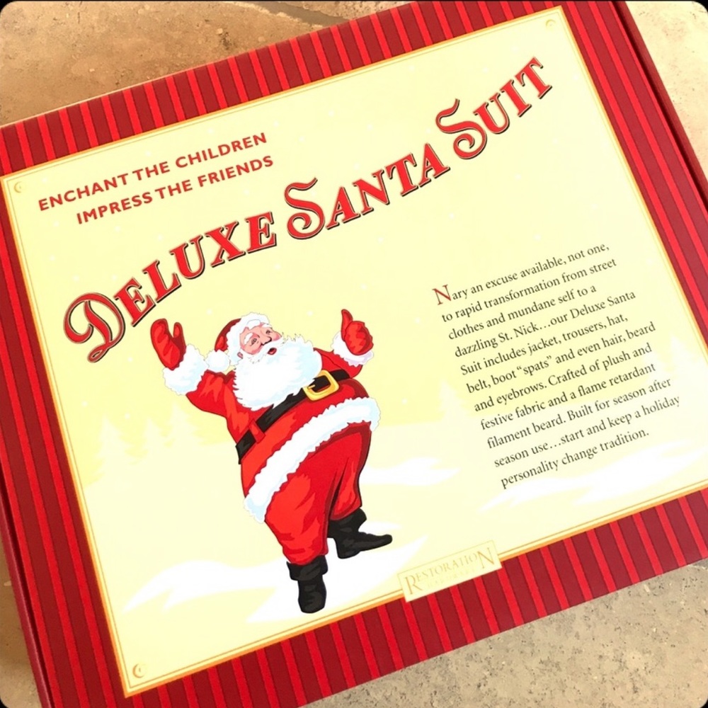 Christmas Restoration Hardware Deluxe Santa Suit